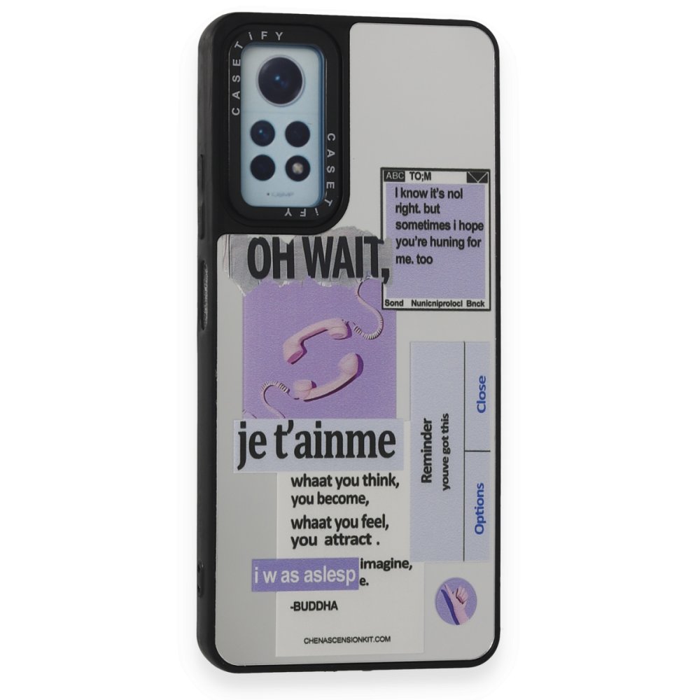 Newface Xiaomi Redmi Note 12 Pro 4G Kılıf Mirror Desenli Kapak - Mirror - 4