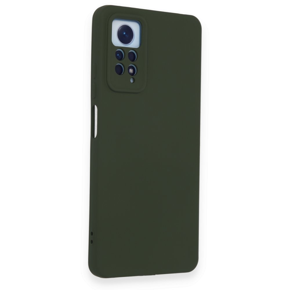 Newface Xiaomi Redmi Note 12 Pro 4G Kılıf Nano içi Kadife Silikon - Koyu Yeşil