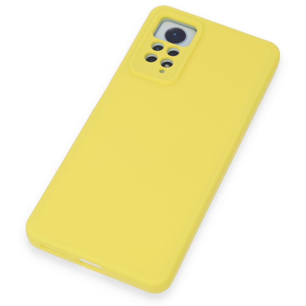 Newface Xiaomi Redmi Note 12 Pro 4G Kılıf Nano içi Kadife Silikon - Sarı