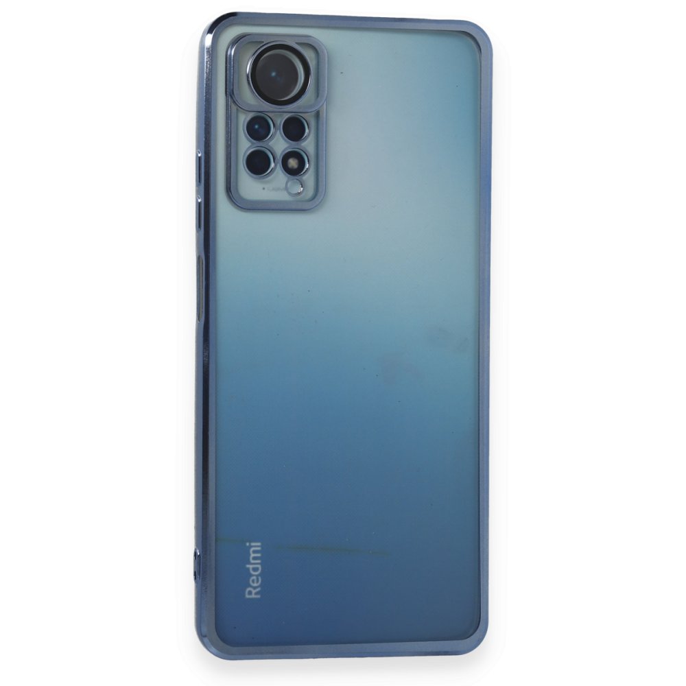 Newface Xiaomi Redmi Note 12 Pro 4G Kılıf Razer Lensli Silikon - Açık Mavi