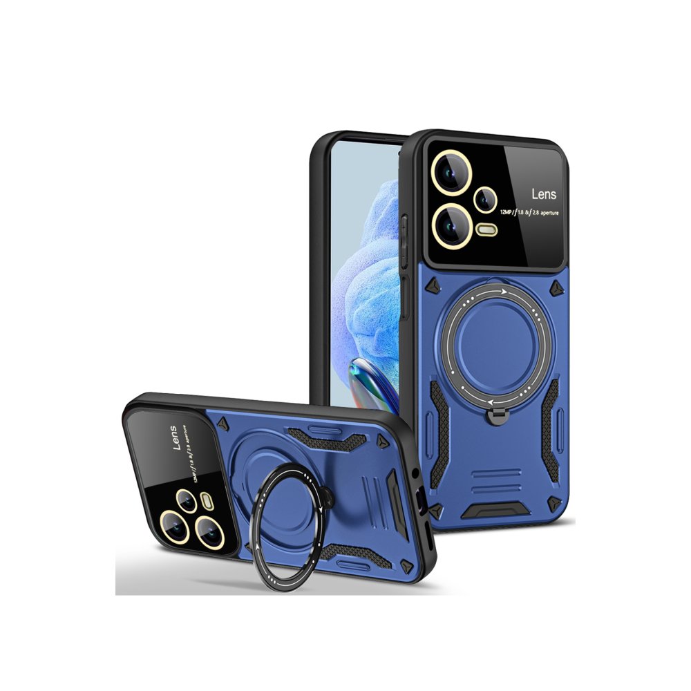 Newface Xiaomi Redmi Note 12 Pro 5G Kılıf Joy Lens Standlı Kapak - Lacivert