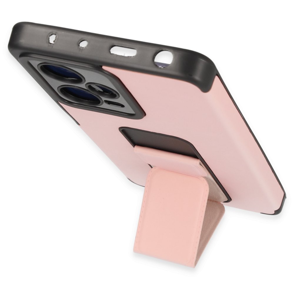 Newface Xiaomi Redmi Note 12 Pro 5G Kılıf Mega Standlı Silikon - Pudra
