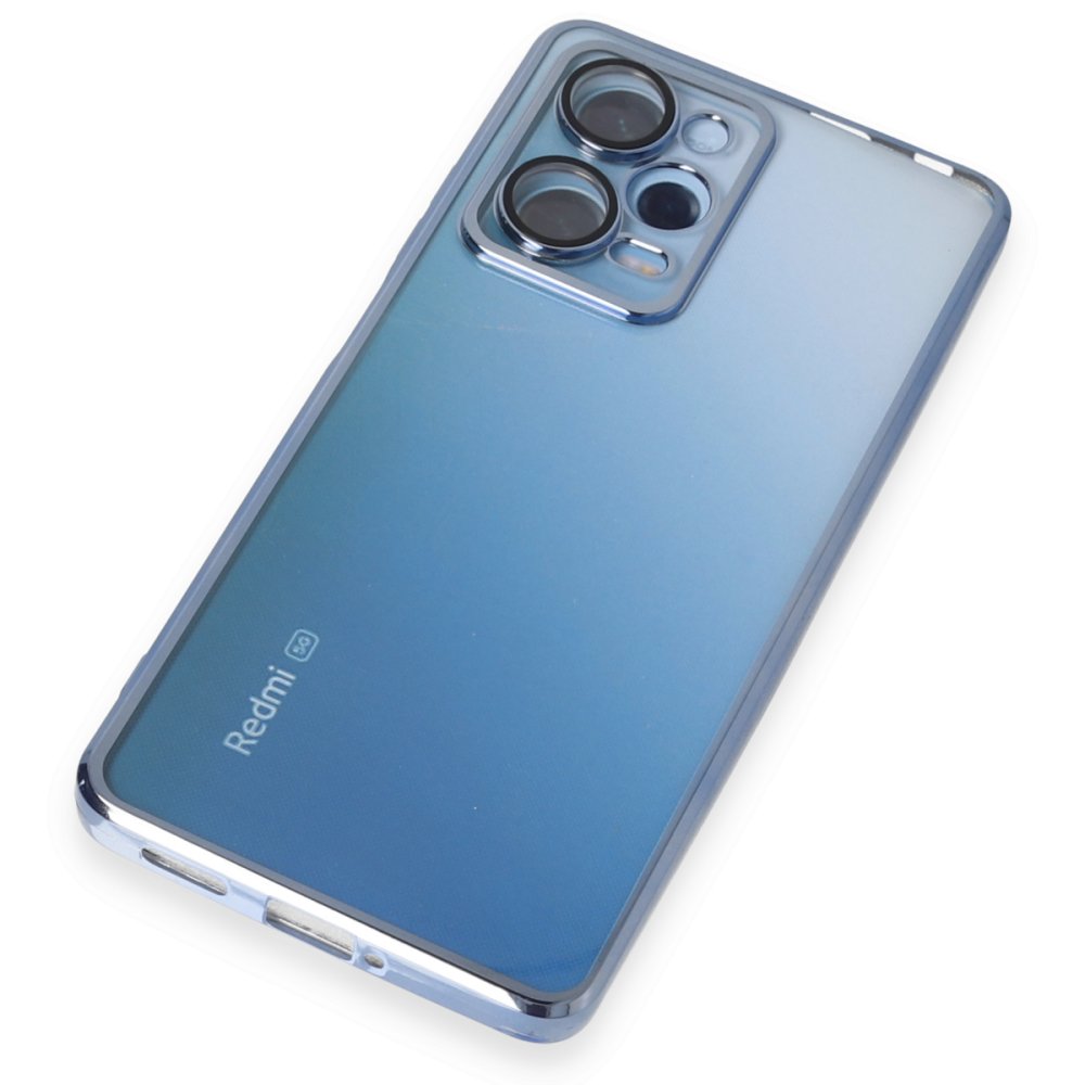 Newface Xiaomi Redmi Note 12 Pro 5G Kılıf Razer Lensli Silikon - Açık Mavi