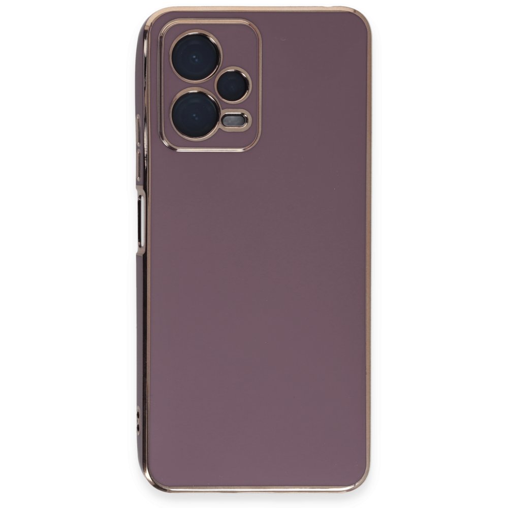 Newface Xiaomi Redmi Note 12 Pro 5G Kılıf Volet Silikon - Mor