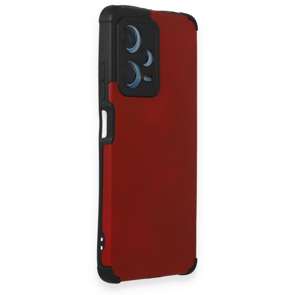 Newface Xiaomi Redmi Note 12 Pro Plus Kılıf Loop Deri Silikon - Kırmızı