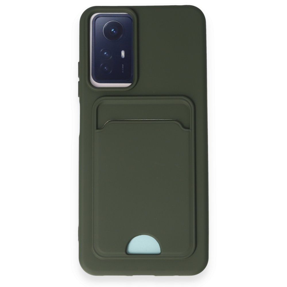 Newface Xiaomi Redmi Note 12S Kılıf Kelvin Kartvizitli Silikon - Koyu Yeşil