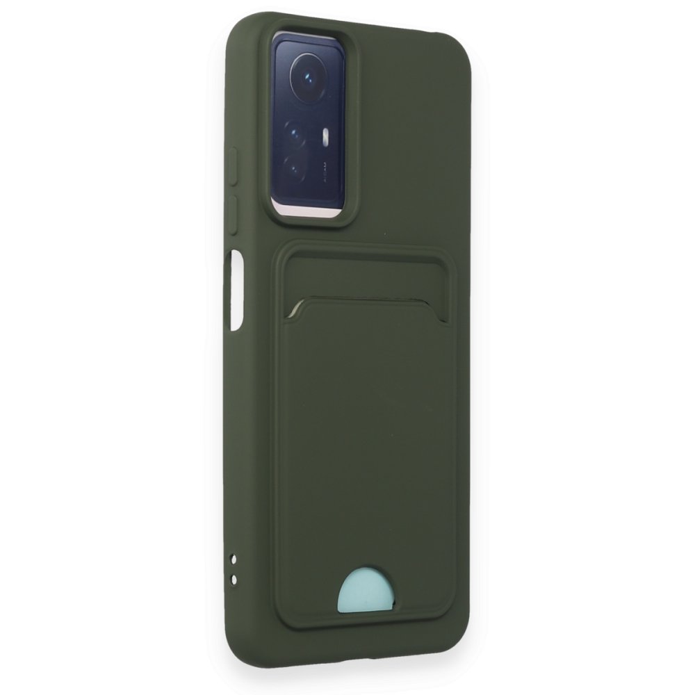 Newface Xiaomi Redmi Note 12S Kılıf Kelvin Kartvizitli Silikon - Koyu Yeşil