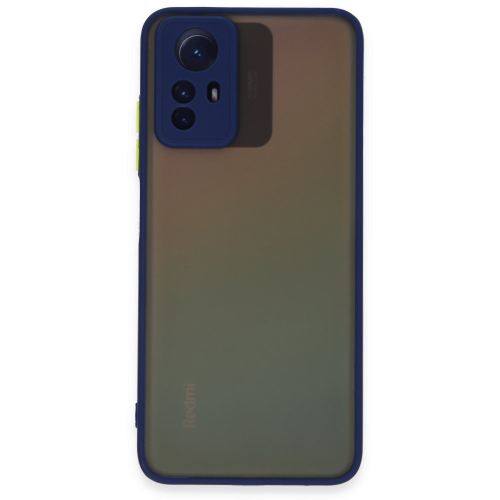 Newface Xiaomi Redmi Note 12S Kılıf Montreal Silikon Kapak - Lacivert
