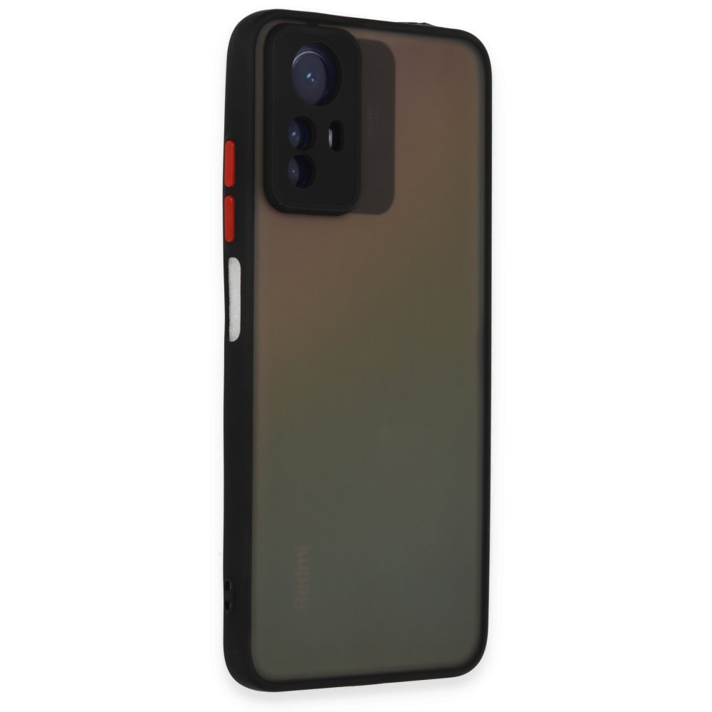 Newface Xiaomi Redmi Note 12S Kılıf Montreal Silikon Kapak - Siyah