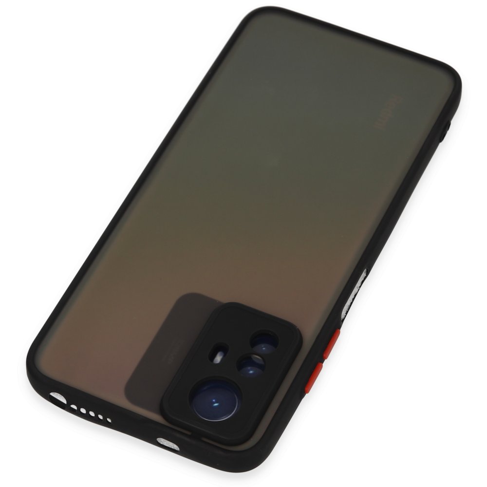 Newface Xiaomi Redmi Note 12S Kılıf Montreal Silikon Kapak - Siyah