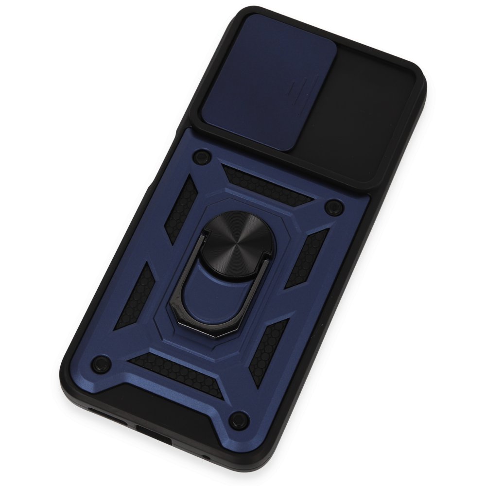 Newface Xiaomi Redmi Note 12S Kılıf Pars Lens Yüzüklü Silikon - Lacivert