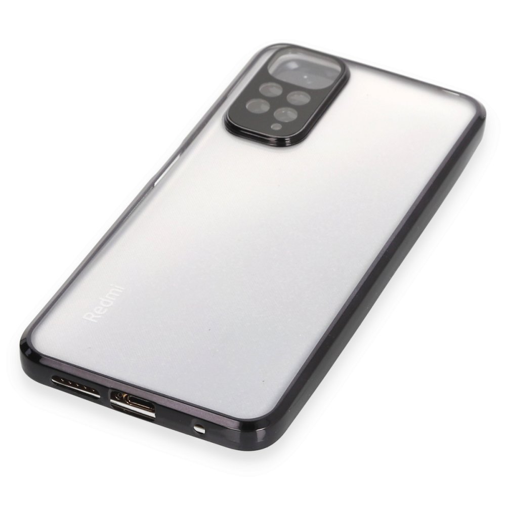 Newface Xiaomi Redmi Note 12S Kılıf Razer Lensli Silikon - Siyah