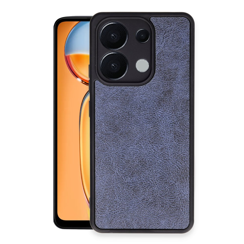Newface Xiaomi Redmi Note 13 4G Kılıf Aras Deri Kapak - Lacivert
