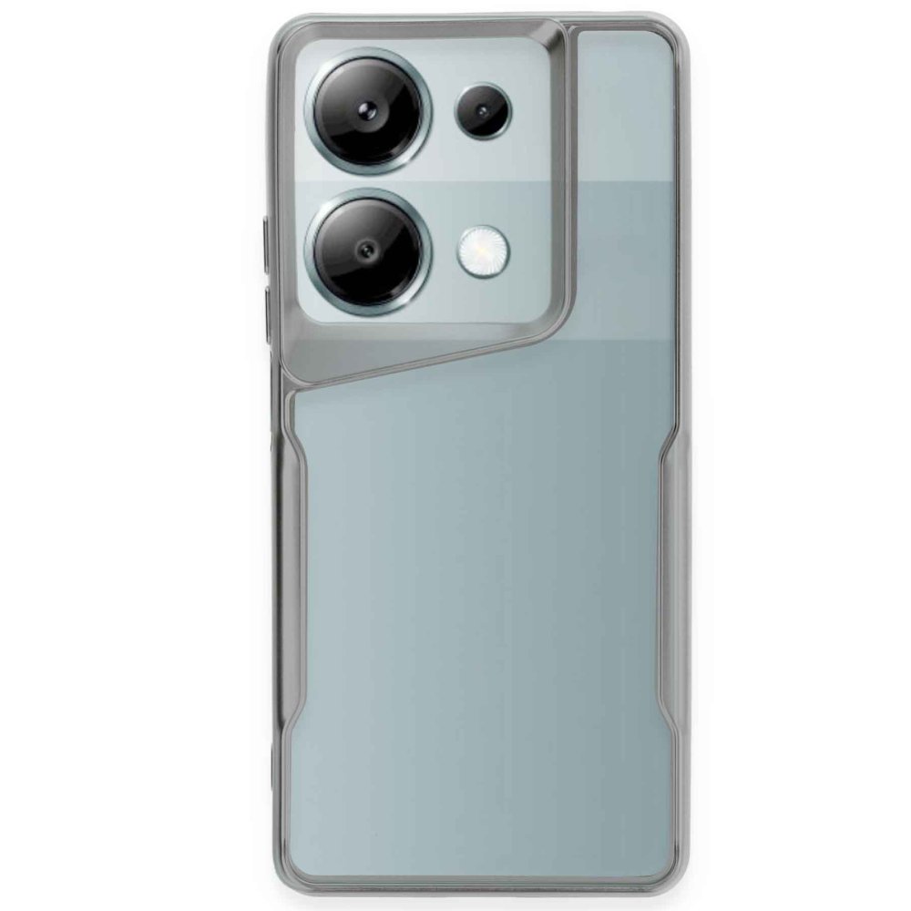 Newface Xiaomi Redmi Note 13 4G Kılıf Boyi Silikon Kapak - Gümüş