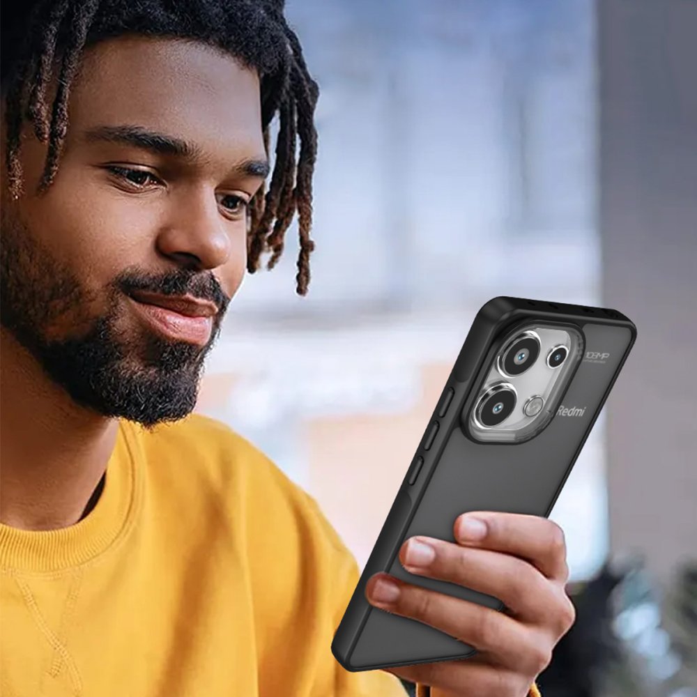 Newface Xiaomi Redmi Note 13 4G Kılıf Elegant Kapak - Titan Gri