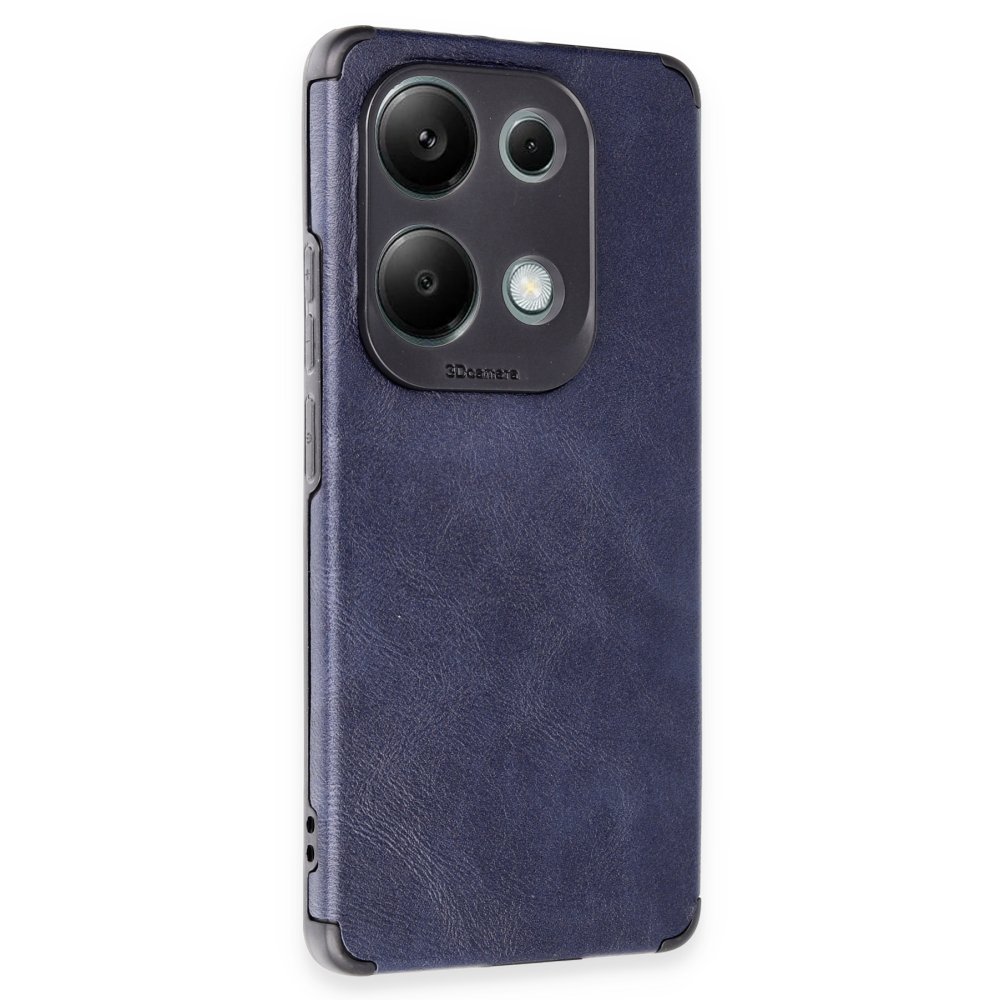 Newface Xiaomi Redmi Note 13 4G Kılıf Loop Deri Silikon - Lacivert