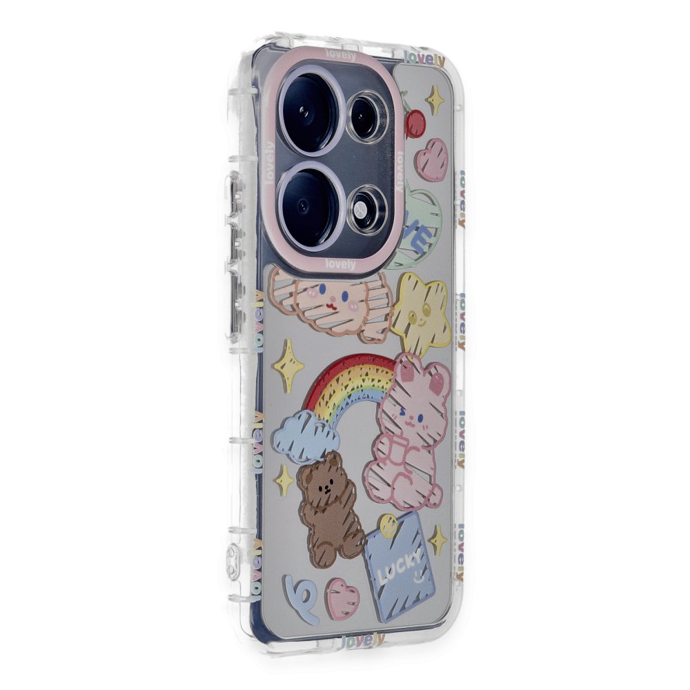 Newface Xiaomi Redmi Note 13 4G Kılıf Reflexion Desenli Kapak - Desen 4