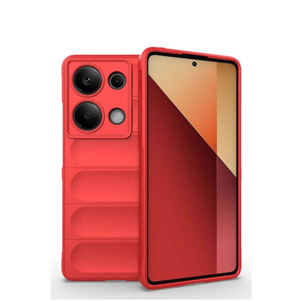 Newface Xiaomi Redmi Note 13 Pro 4G Kılıf Optimum Silikon - Kırmızı