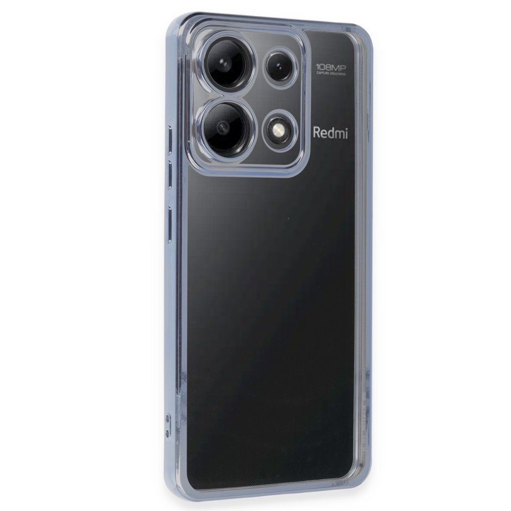 Newface Xiaomi Redmi Note 13 Pro 4G Kılıf Razer Lensli Silikon - Açık Mavi