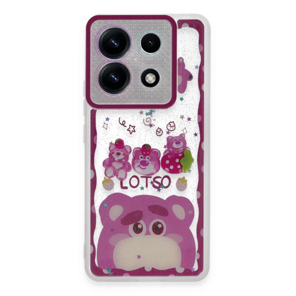 Newface Xiaomi Redmi Note 13 Pro 4G Kılıf Sweet Desenli Silikon Kapak - Pembe