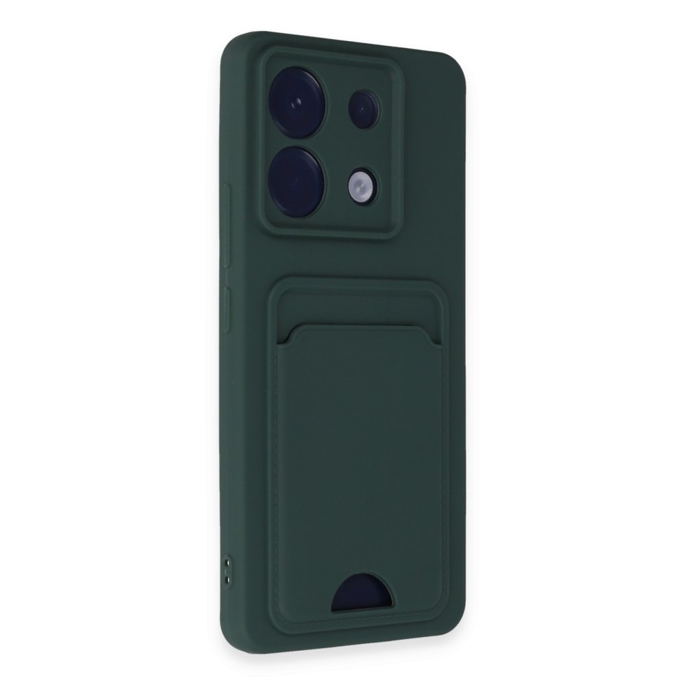 Newface Xiaomi Redmi Note 13 Pro 5G Kılıf Kelvin Kartvizitli Silikon - Koyu Yeşil