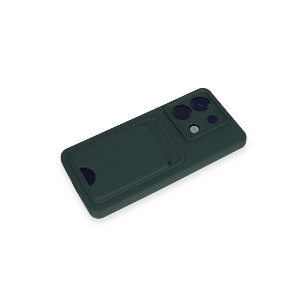Newface Xiaomi Redmi Note 13 Pro 5G Kılıf Kelvin Kartvizitli Silikon - Koyu Yeşil