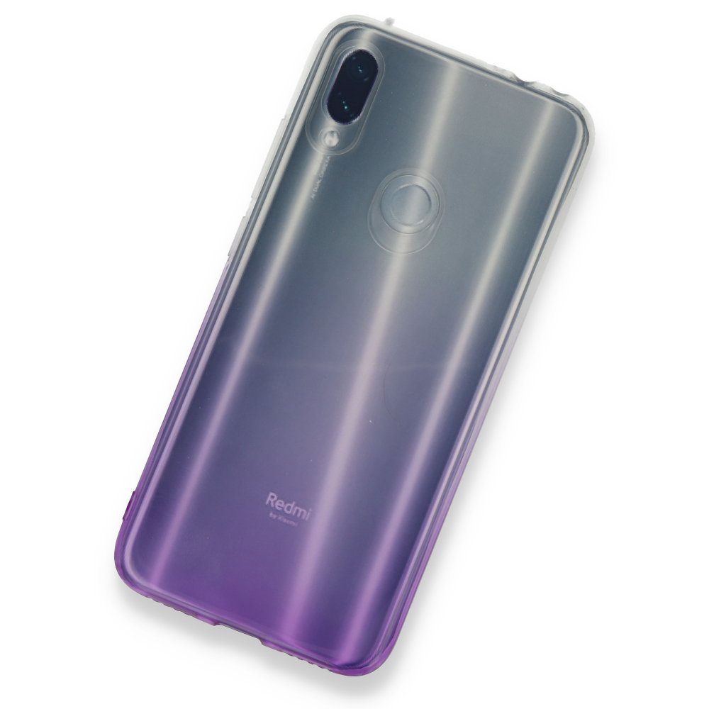 Newface Xiaomi Redmi Note 7 Kılıf Lüx Çift Renkli Silikon - Mor