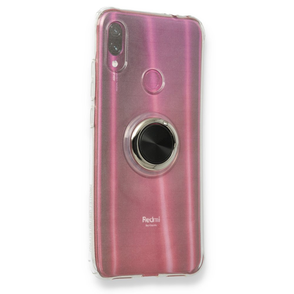 Newface Xiaomi Redmi Note 7 Pro Kılıf Gros Yüzüklü Silikon - Siyah