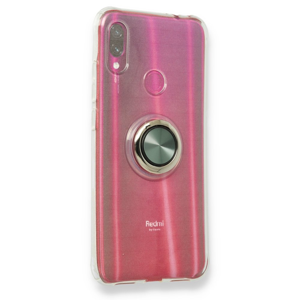 Newface Xiaomi Redmi Note 7 Pro Kılıf Gros Yüzüklü Silikon - Yeşil