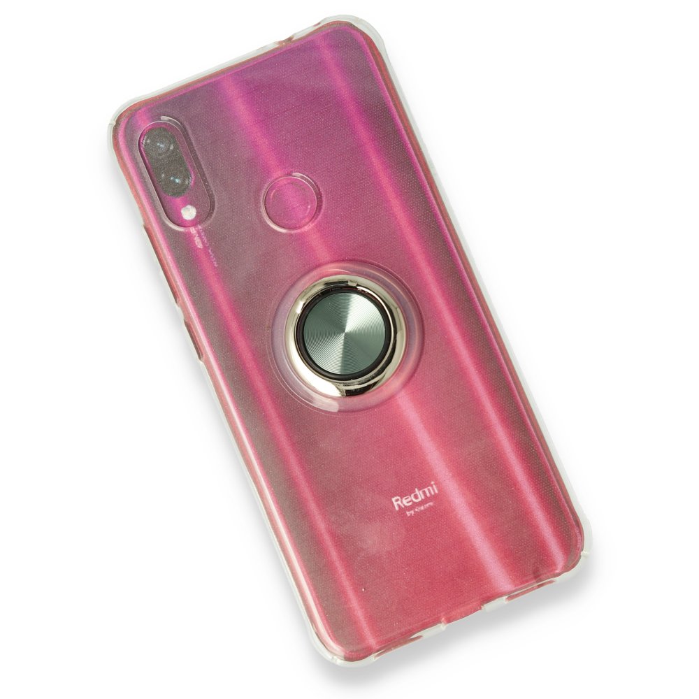 Newface Xiaomi Redmi Note 7 Pro Kılıf Gros Yüzüklü Silikon - Yeşil