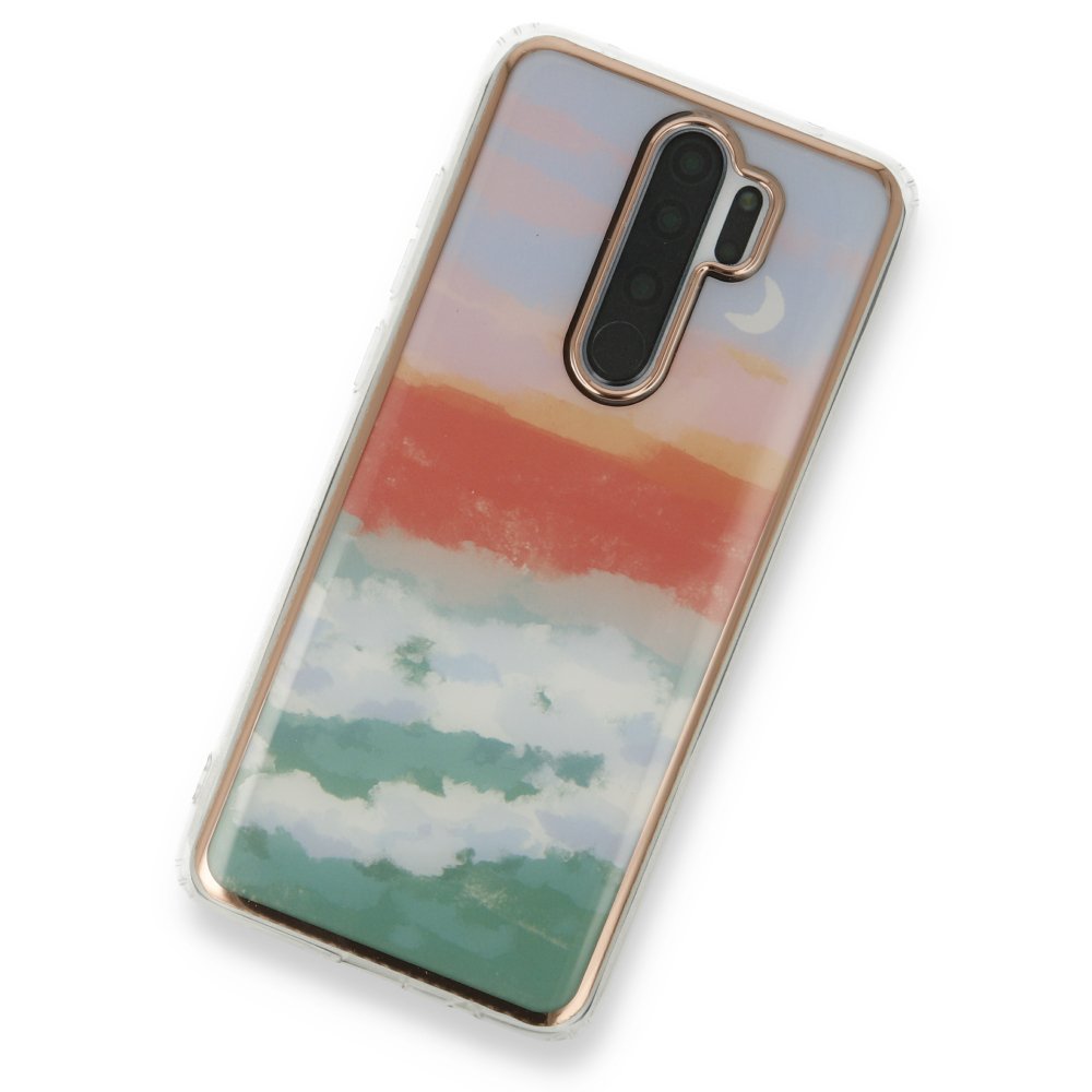 Newface Xiaomi Redmi Note 8 Pro Kılıf Çiçekli Silikon - Turkuaz