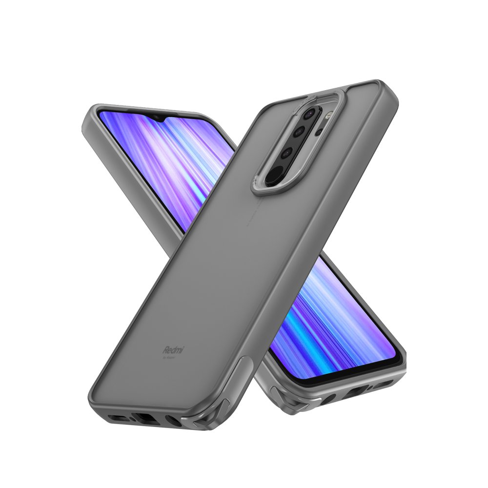 Newface Xiaomi Redmi Note 8 Pro Kılıf Elegant Kapak - Titan Gri