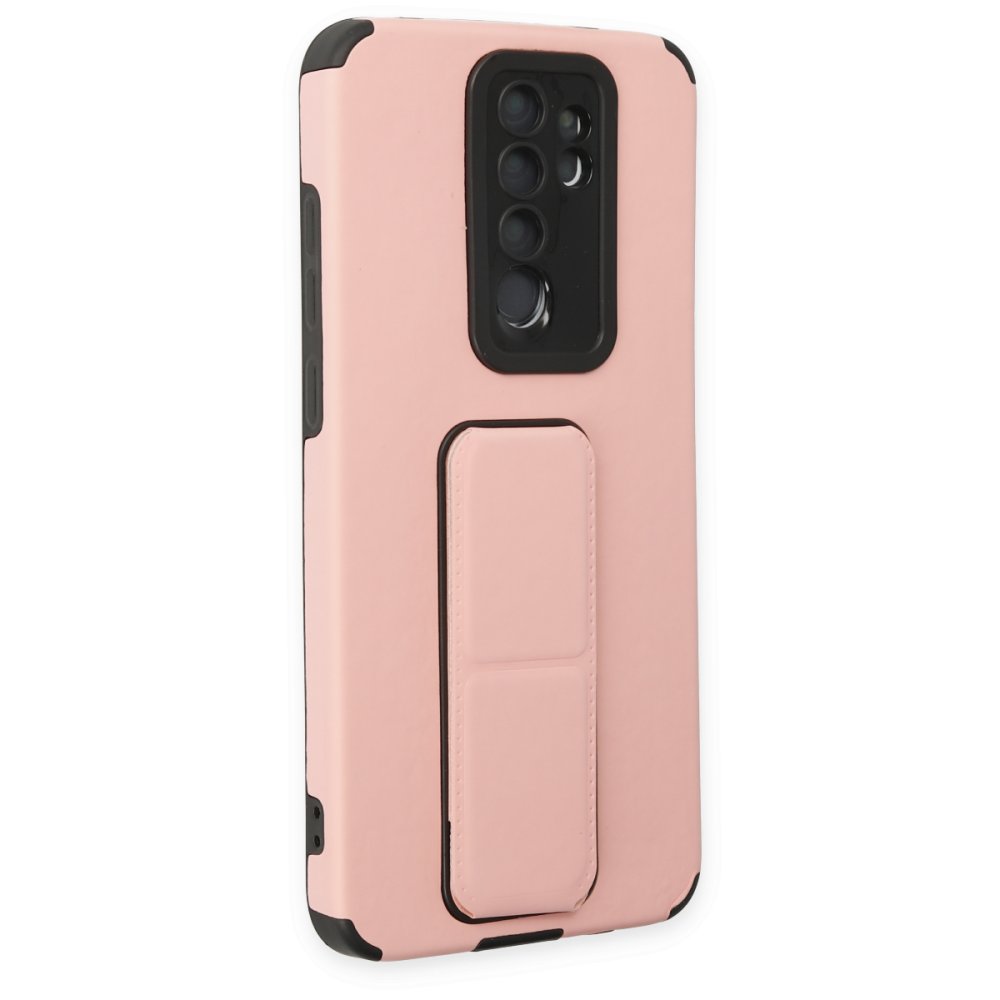 Newface Xiaomi Redmi Note 8 Pro Kılıf Mega Standlı Silikon - Pudra