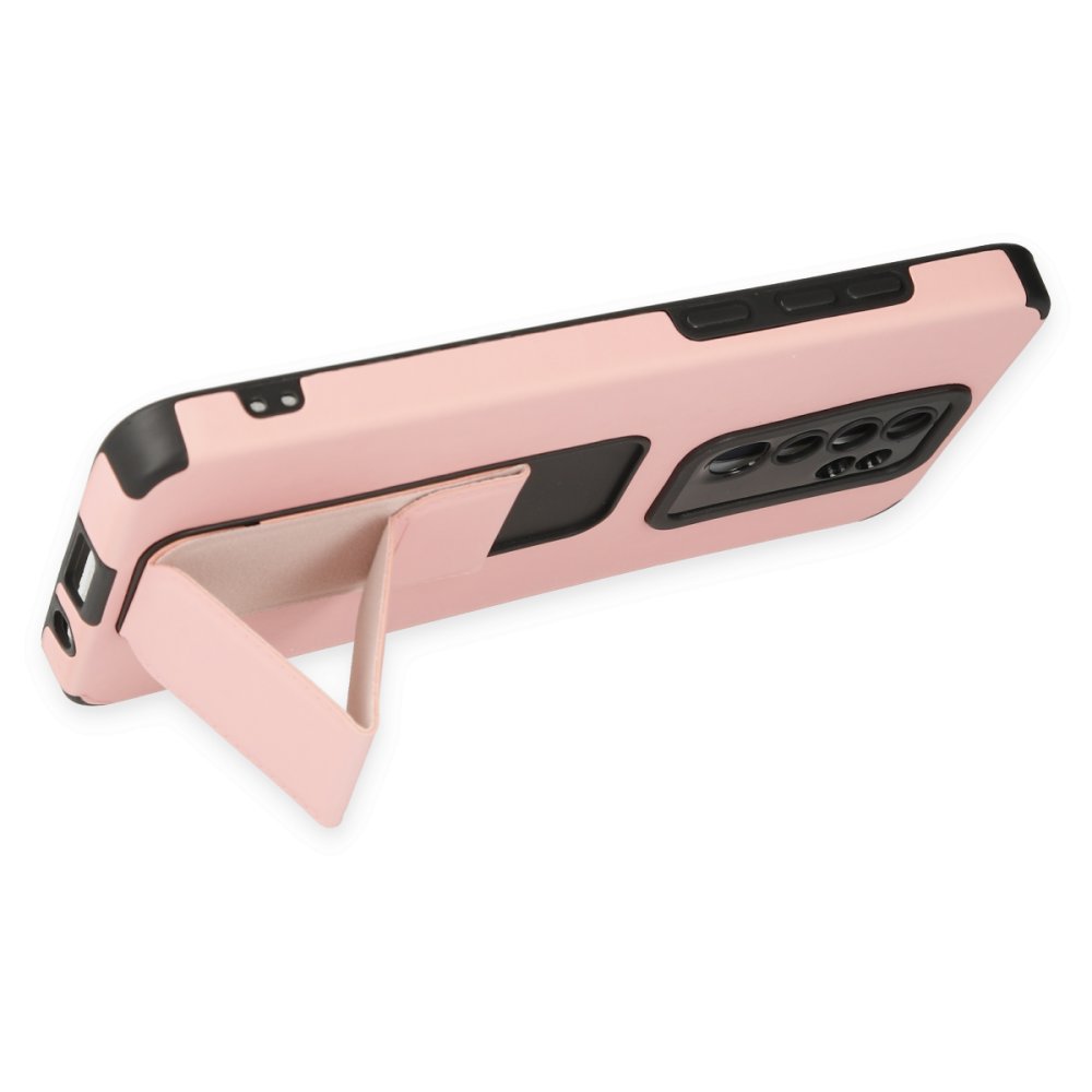 Newface Xiaomi Redmi Note 8 Pro Kılıf Mega Standlı Silikon - Pudra