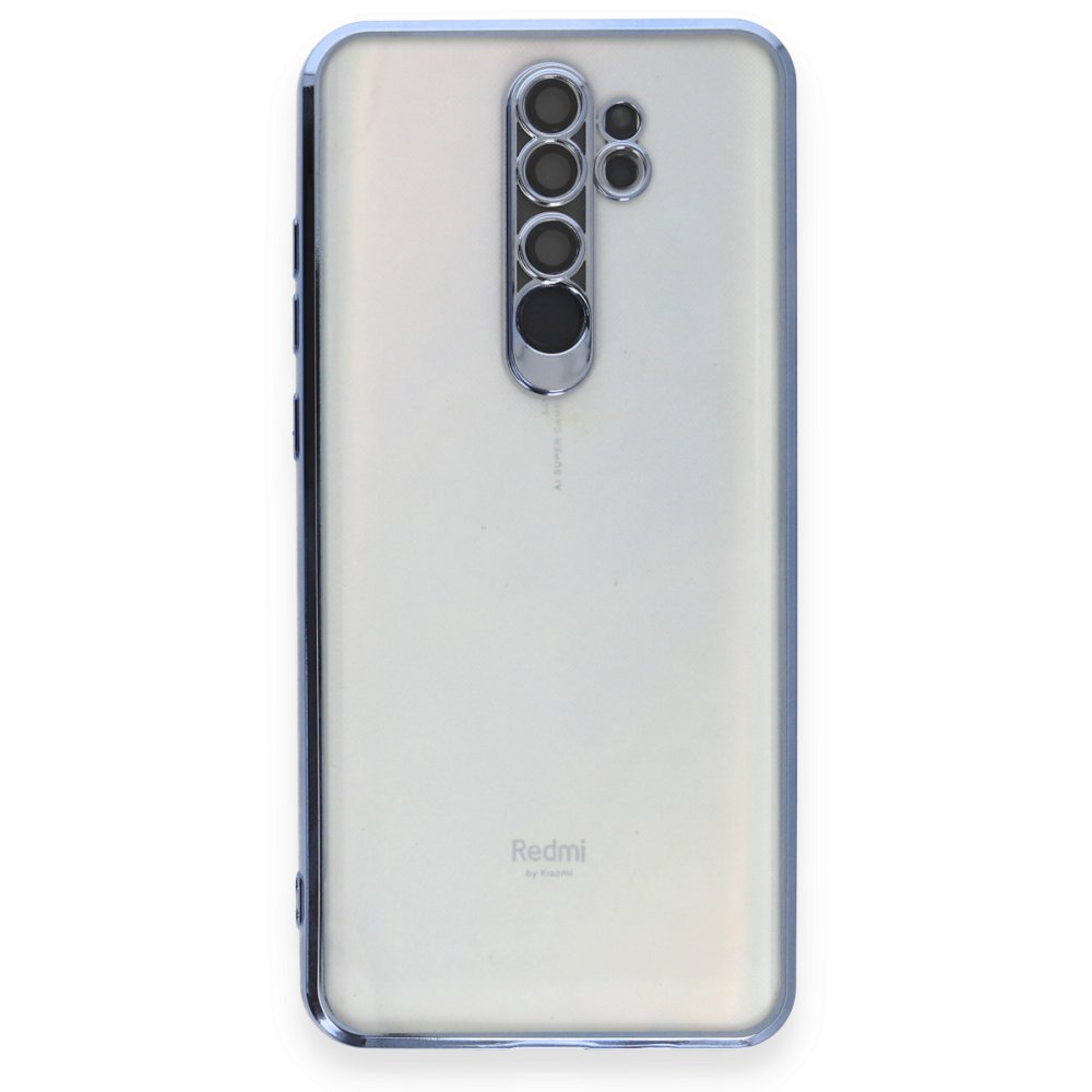 Newface Xiaomi Redmi Note 8 Pro Kılıf Razer Lensli Silikon - Açık Mavi