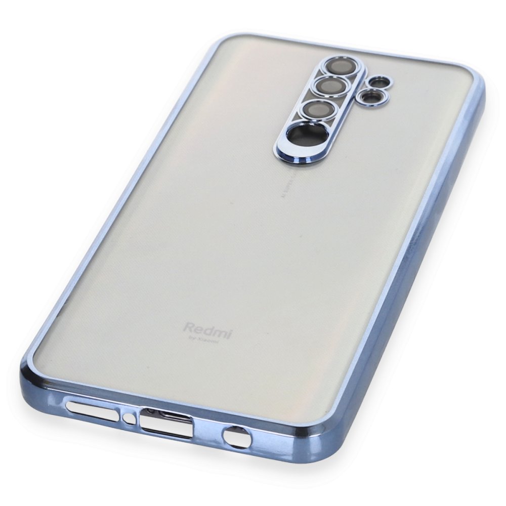 Newface Xiaomi Redmi Note 8 Pro Kılıf Razer Lensli Silikon - Açık Mavi