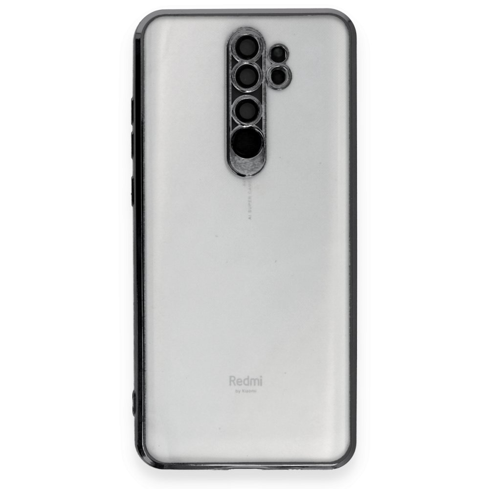 Newface Xiaomi Redmi Note 8 Pro Kılıf Razer Lensli Silikon - Siyah