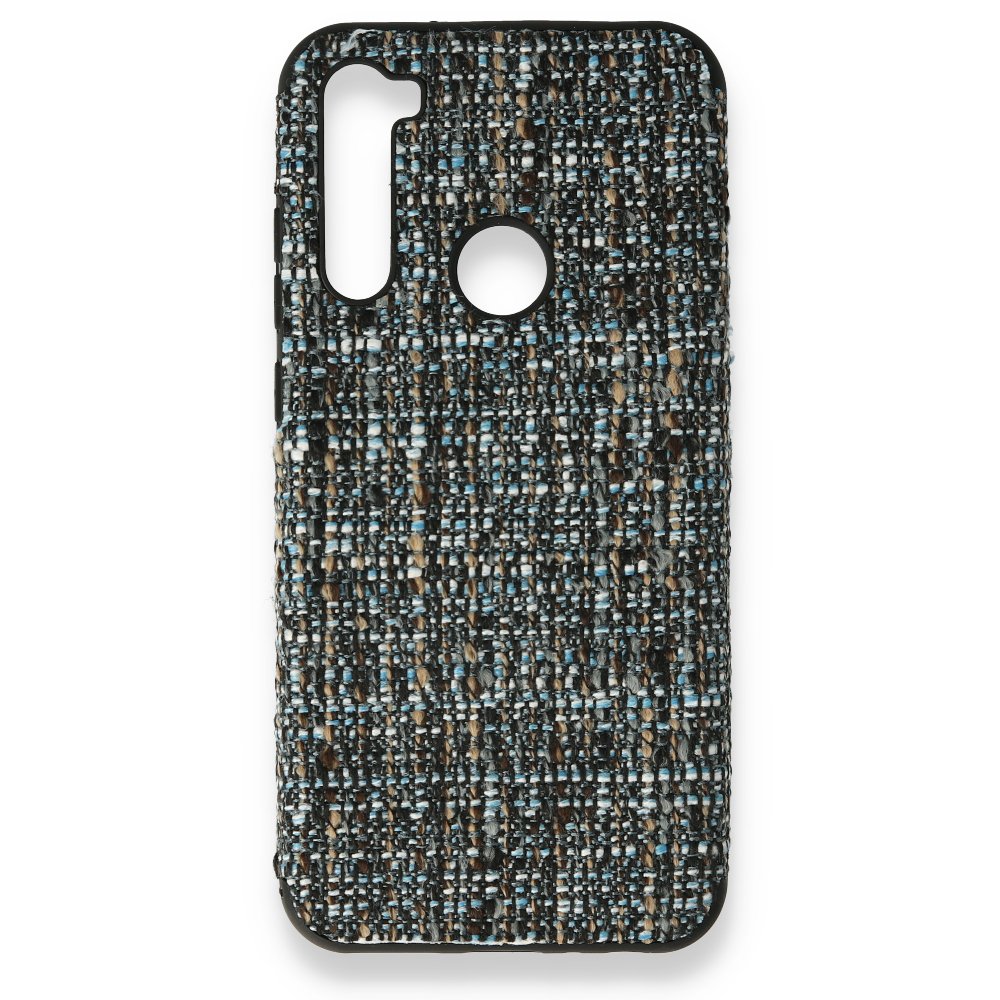 Newface Xiaomi Redmi Note 8T Kılıf Ottoman Kumaş Silikon - Mavi