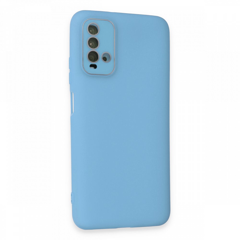 Newface Xiaomi Redmi Note 9 4G Kılıf Lansman Glass Kapak - Mavi