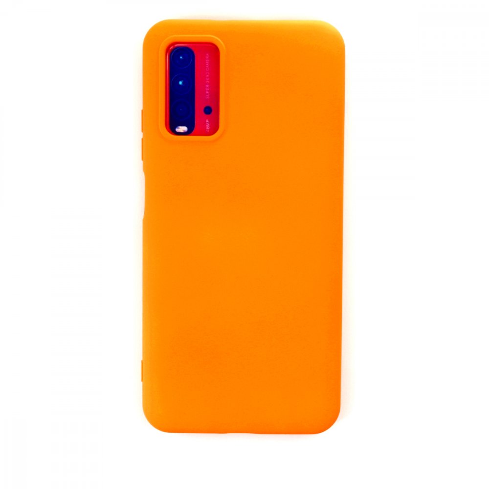 Newface Xiaomi Redmi Note 9 4G Kılıf Nano içi Kadife Silikon - Turuncu