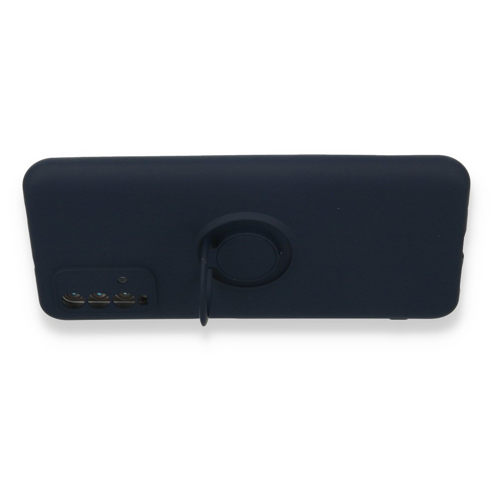 Newface Xiaomi Redmi Note 9 4G Kılıf Viktor Yüzüklü Silikon - Lacivert