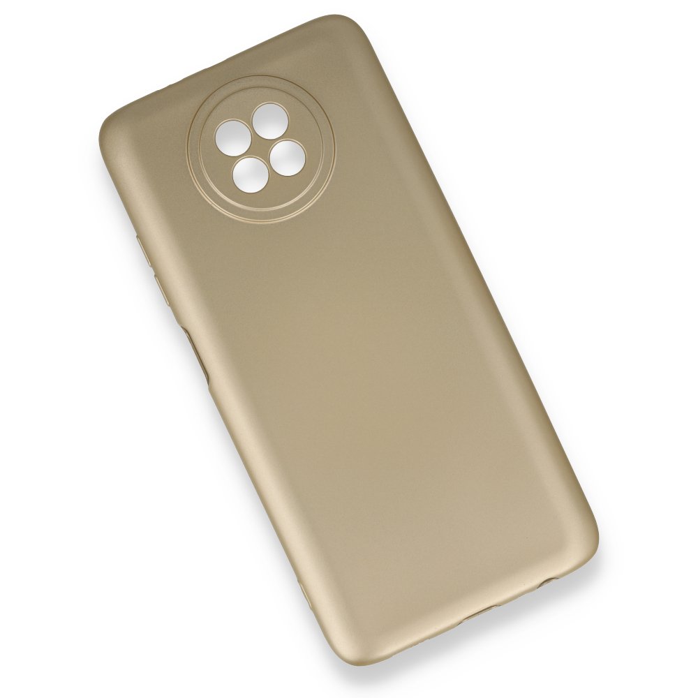 Newface Xiaomi Redmi Note 9 5G Kılıf First Silikon - Gold