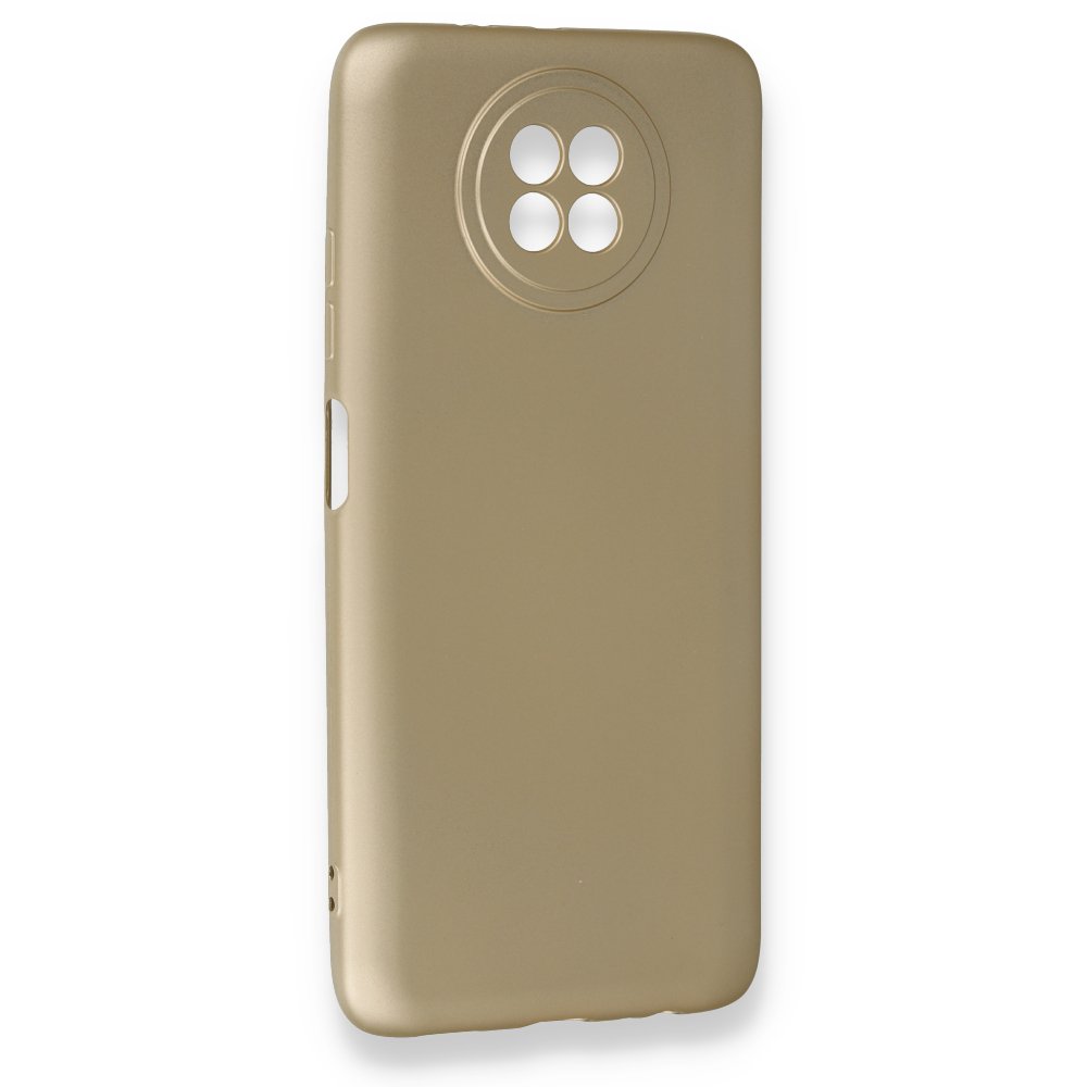 Newface Xiaomi Redmi Note 9 5G Kılıf First Silikon - Gold