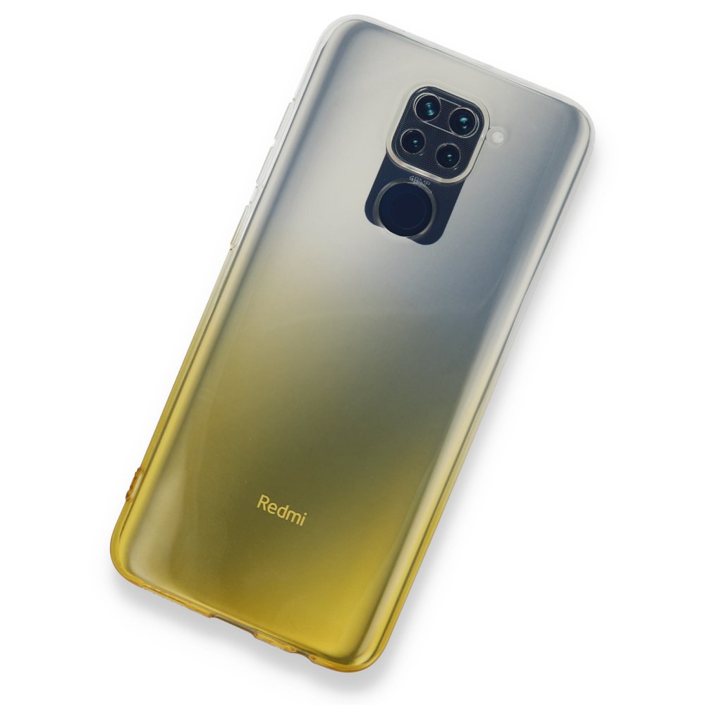 Newface Xiaomi Redmi Note 9 Kılıf Lüx Çift Renkli Silikon - Sarı