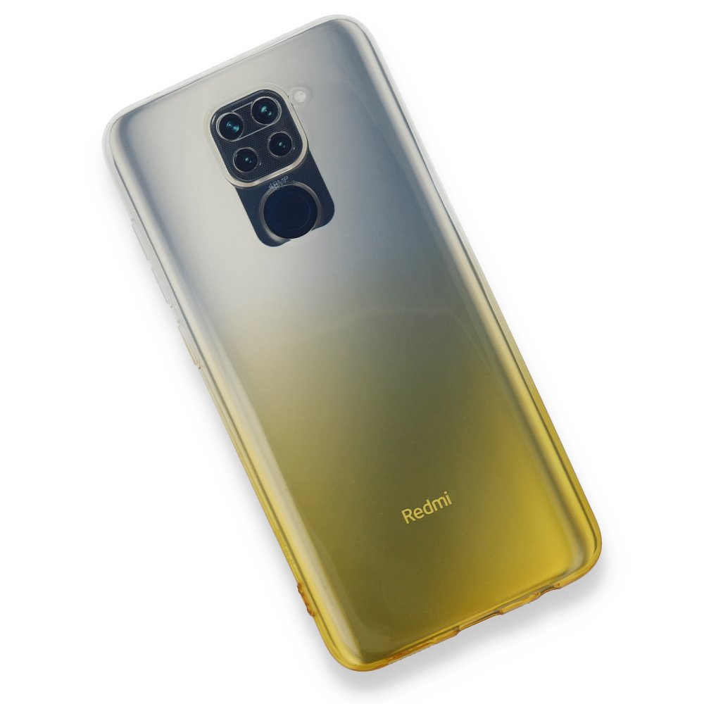Newface Xiaomi Redmi Note 9 Kılıf Lüx Çift Renkli Silikon - Sarı