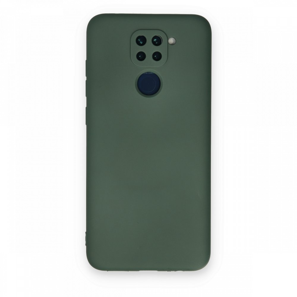 Newface Xiaomi Redmi Note 9 Kılıf Nano içi Kadife  Silikon - Koyu Yeşil