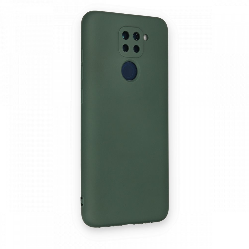 Newface Xiaomi Redmi Note 9 Kılıf Nano içi Kadife  Silikon - Koyu Yeşil