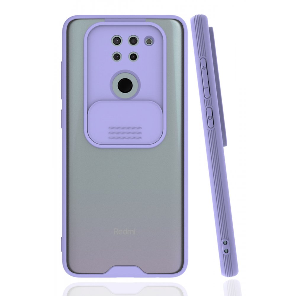 Newface Xiaomi Redmi Note 9 Kılıf Platin Kamera Koruma Silikon - Lila