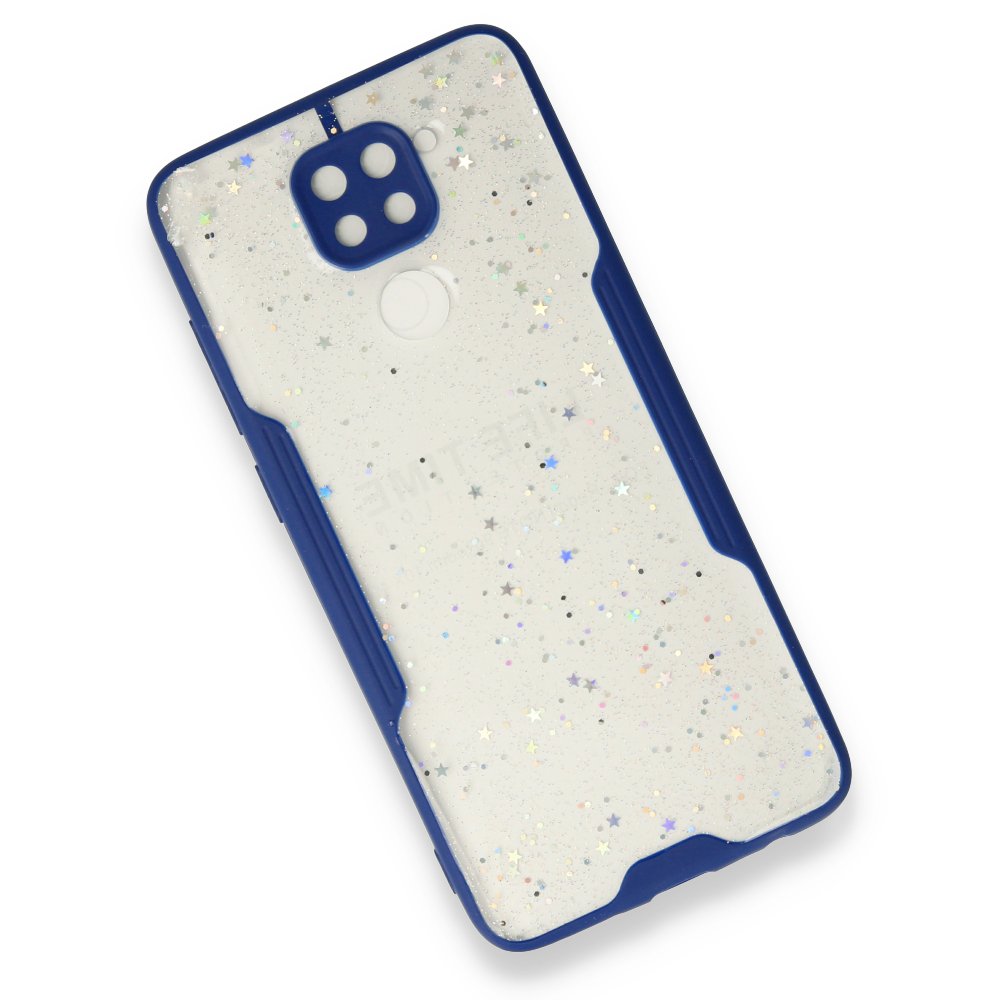 Newface Xiaomi Redmi Note 9 Kılıf Platin Simli Silikon - Lacivert