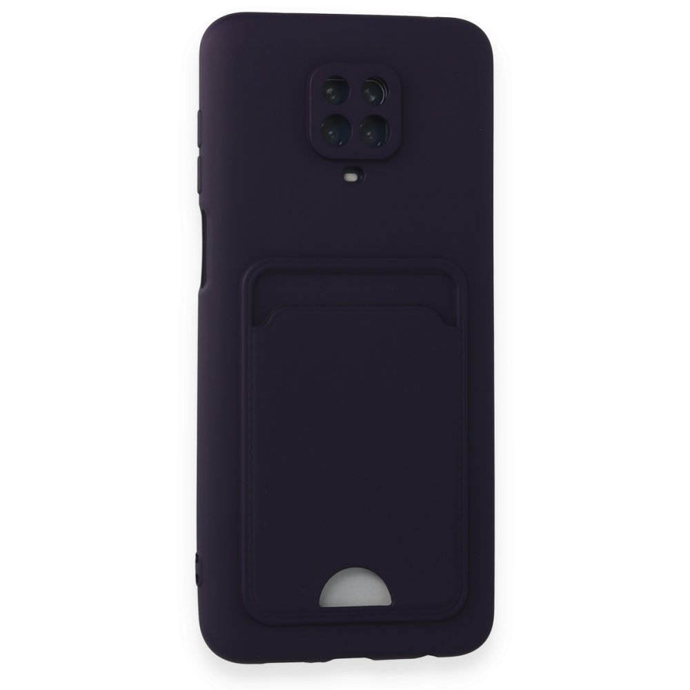 Newface Xiaomi Redmi Note 9 Pro Kılıf Kelvin Kartvizitli Silikon - Derin Mor